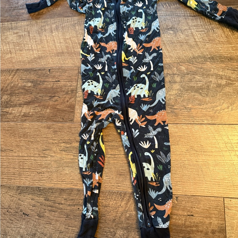 Little Sleepies Dino Adventure Footie - Navy and Multicolor